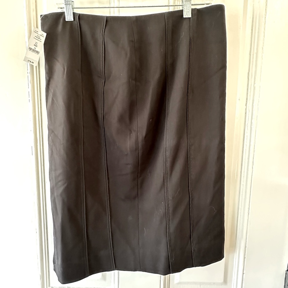 NWT White House Black Market Pencil Skirt, Black, Size 12